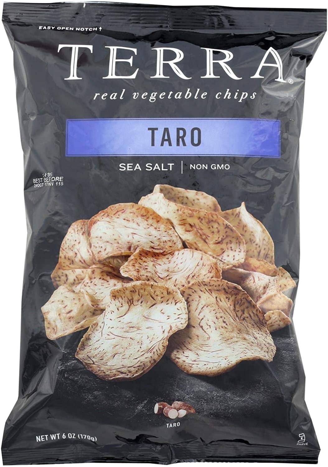 Terra Real Vegetable Chips Taro Sea Salt -- 5 oz Pack of 3