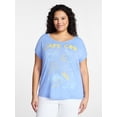 thumbnail image 1 of Terra & Sky Women's Plus Size Cape Cod Graphic Tee with Short Sleeves, Sizes 0X-5X, 1 of 5