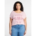 thumbnail image 1 of Terra & Sky Women's Plus Size Paris Texas Graphic Tee with Short Sleeves, Sizes 0X-5X, 1 of 5