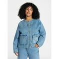 thumbnail image 1 of Terra & Sky Plus Denim Lady Jacket, Sizes 0X-5X, 1 of 7