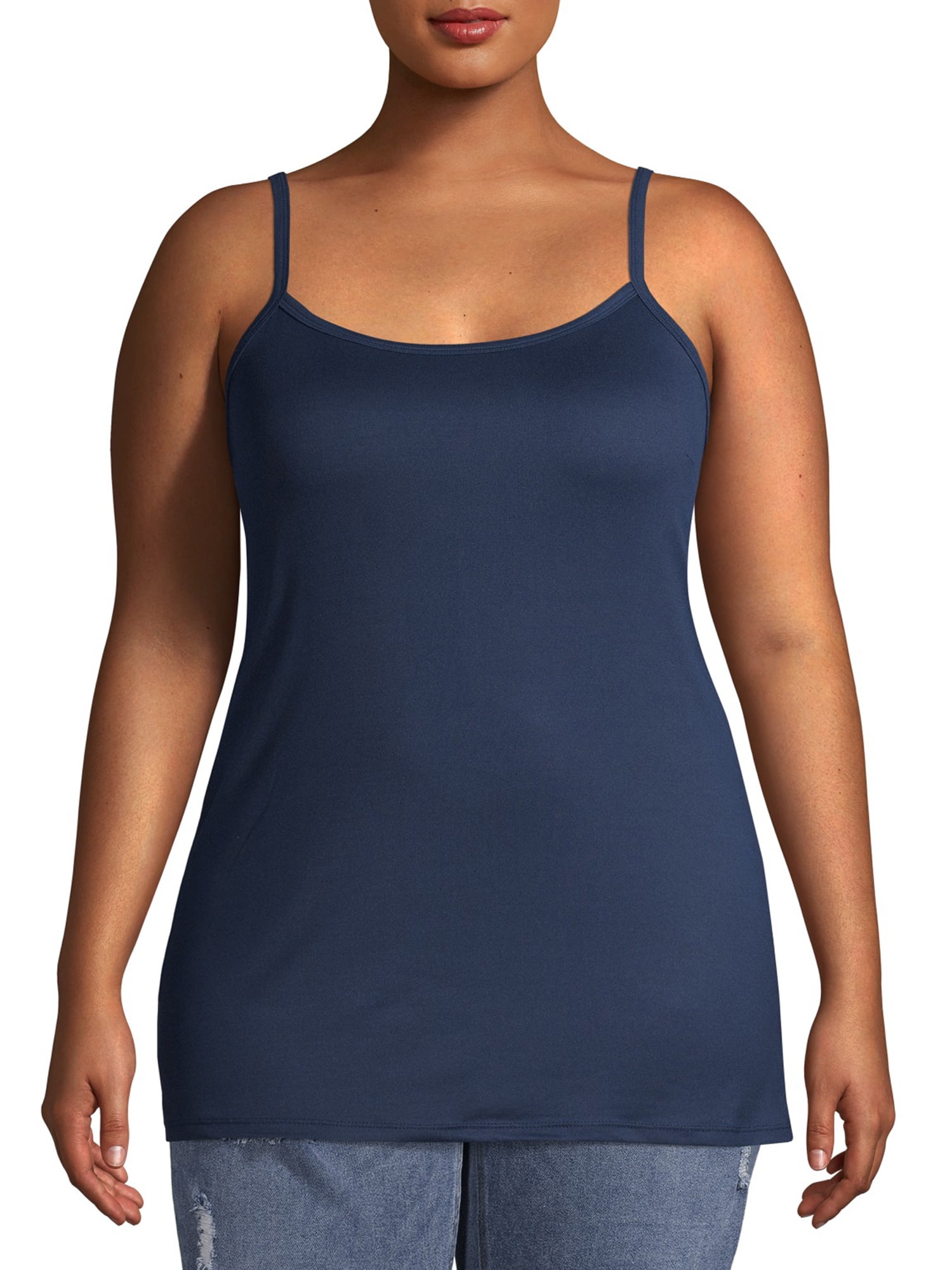 Terra & Sky Sleeveless Tunic Camisole Spaghetti Straps Tank Top (Women's Plus) 1 Pack