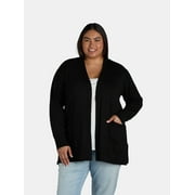 Terra & Sky Women's Fine Gauge Cardigan, Lightweight; Sizes 0X-4X