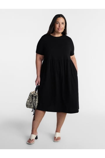 plus size black dress nearby Plus Size Sexy Bustier Dress in Black, Size 16
