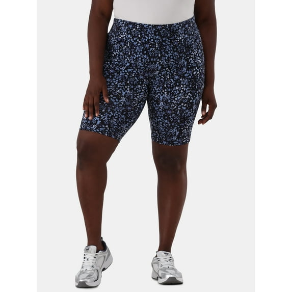 Terra & Sky Women’s Plus Biker Shorts, 9" Inseam, Sizes 0X-4X