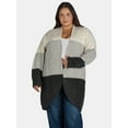 thumbnail image 1 of Terra & Sky Women's Plus Cable Knit Duster Cardigan, Midweight, Sizes 0X-5X, 1 of 5