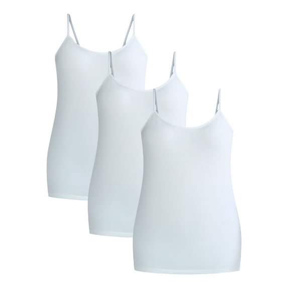 Terra & Sky Women's Plus Cami, 3-Pack
