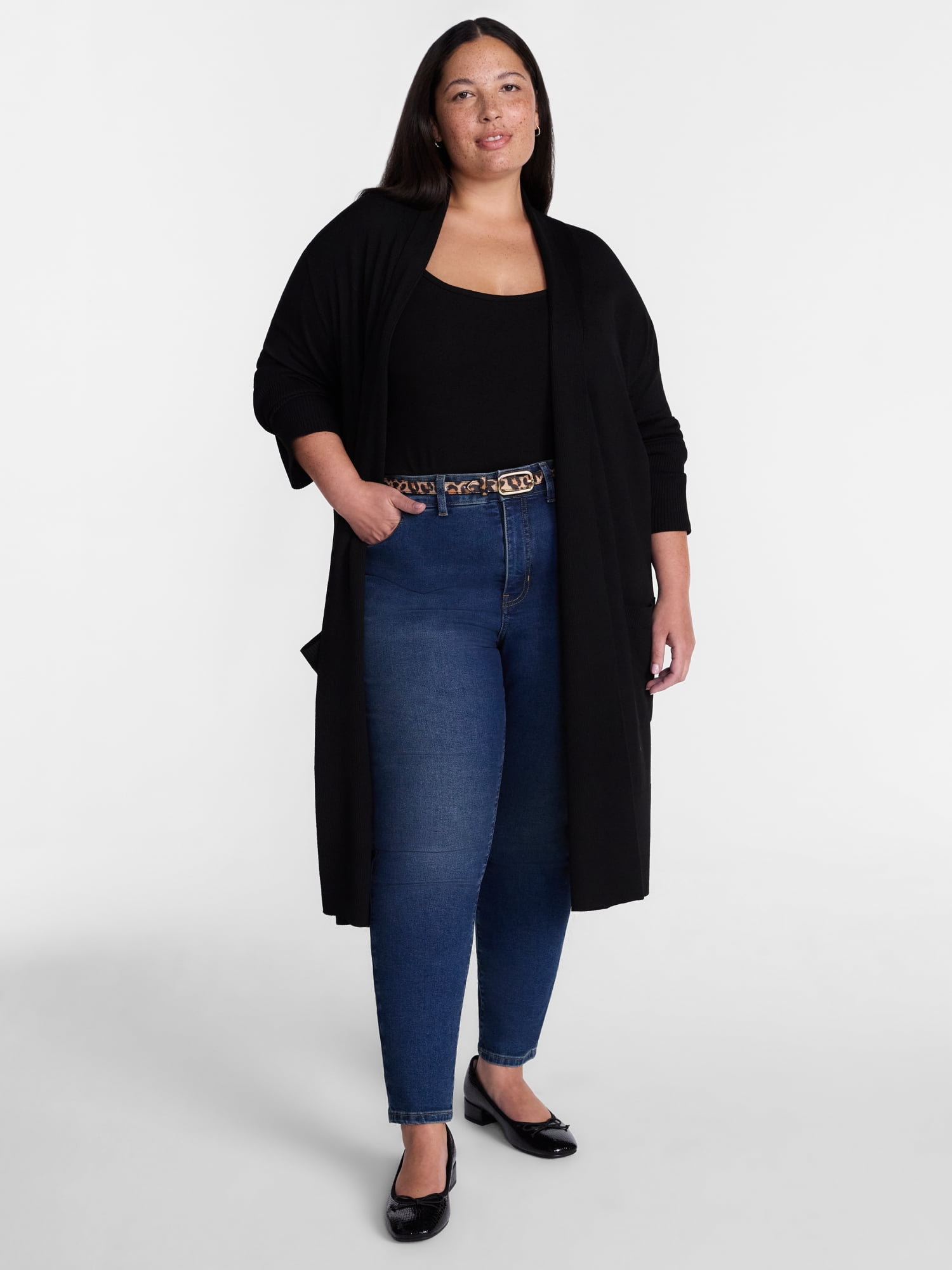 Terra & Sky Women's Plus Core Duster Cardigan, Size 5X