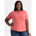 thumbnail image 1 of Terra & Sky Women’s Plus Crew Tee with Short-Sleeves, Sizes 0X-5X, 1 of 5