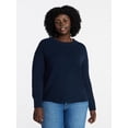 thumbnail image 1 of Terra & Sky Women's Plus Size Crewneck Pullover Sweater, Size 0X-5X, 1 of 5