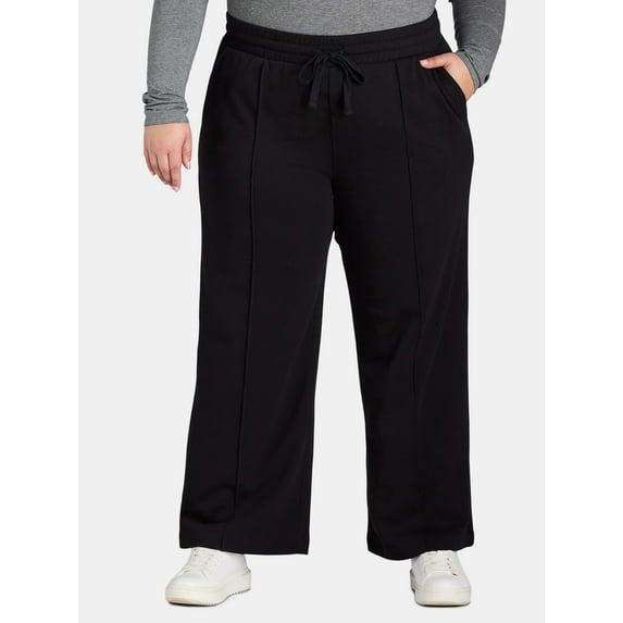 Terra & Sky Women’s Plus Cropped Pintuck Pants, 27” Inseam, Sizes 0X-5X