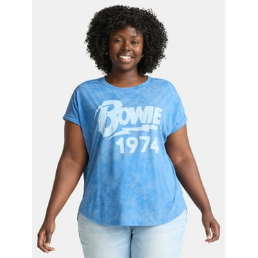 Terra & Sky Women's Plus David Bowie Graphic Tee, Sizes 0X-5X