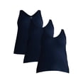 thumbnail image 1 of Terra & Sky Women's Plus Double V Neck Tank, 3-Pack, 1 of 8