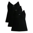 thumbnail image 1 of Terra & Sky Women's Plus Double V Neck Tank, 3-Pack, 1 of 8