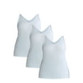 thumbnail image 1 of Terra & Sky Women's Plus Double V Neck Tank, 3-Pack, 1 of 8