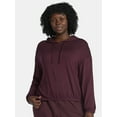thumbnail image 1 of Terra & Sky Women's Plus Luxe Fleece Hoodie, Sizes 0X-5X, 1 of 5