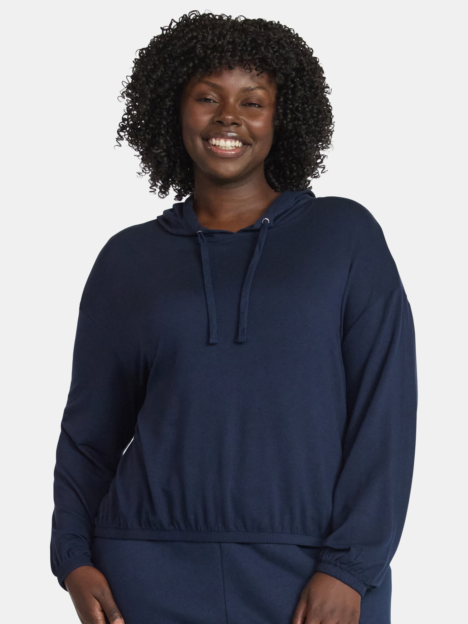 Terra & Sky Women's Plus Luxe Fleece Hoodie, Sizes 0X-5X