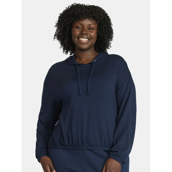 Terra & Sky Women's Plus Luxe Fleece Hoodie, Sizes 0X-5X