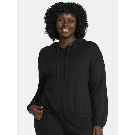 Terra & Sky Women's Plus Luxe Fleece Hoodie, Sizes 0X-5X