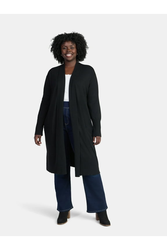 Women's Plus Duster Cardigan, Sizes 0X-5X