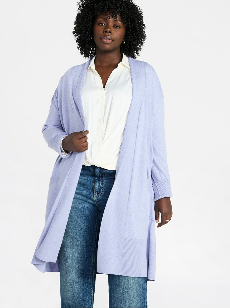 Terra & Sky Women's Plus Duster Cardigan, Sizes 0X-5X