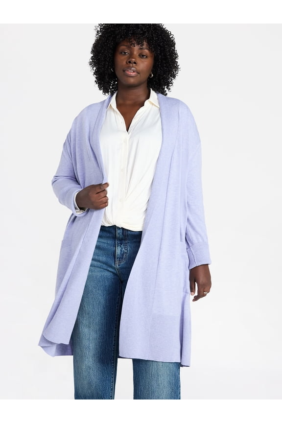 Women's Plus Duster Cardigan, Sizes 0X-5X
