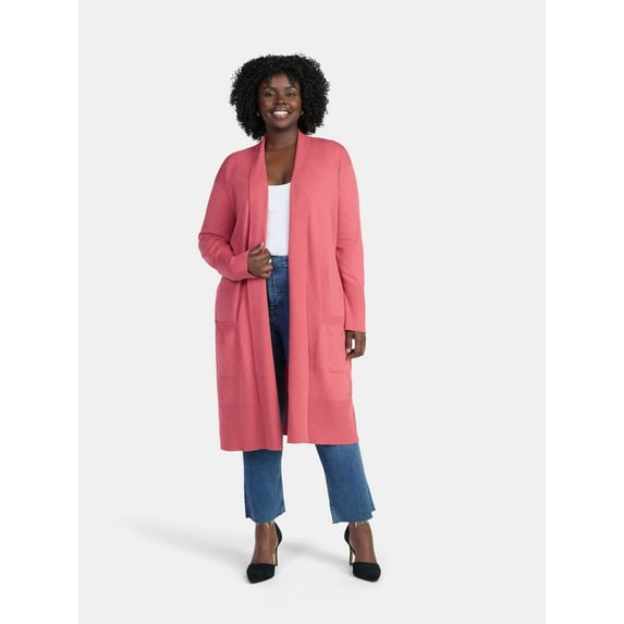Terra & Sky Women's Plus Duster Cardigan, Sizes 0X-5X