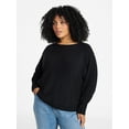 thumbnail image 1 of Terra & Sky Women's Plus Size Fine Gauge Dolman Sweater, Sizes 0X-5X, 1 of 5
