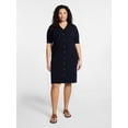 thumbnail image 1 of Terra & Sky Women’s Plus Fine Gauge Rib Knit Dress, Sizes 0X-5X, 1 of 5