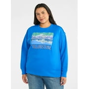 TERRA & SKY Women's Plus Size 73 Collegiate Graphic Sweatshirt with Long Sleeves, Sizes 0X-5X