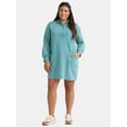 thumbnail image 1 of Terra & Sky Women’s Plus Half-Zip Sweatshirt Dress with Pockets, Sizes 0X-4X, 1 of 5