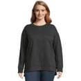 thumbnail image 1 of Terra & Sky Women's Plus High-Low French Terrycloth Sweatshirt, 1 of 5
