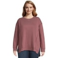 thumbnail image 1 of Terra & Sky Women's Plus High-Low French Terrycloth Sweatshirt, 1 of 5