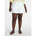 thumbnail image 1 of Terra & Sky Women's Plus High Rise A Line Denim Shorts, 5" Inseam, Sizes 16W-26W, 1 of 5
