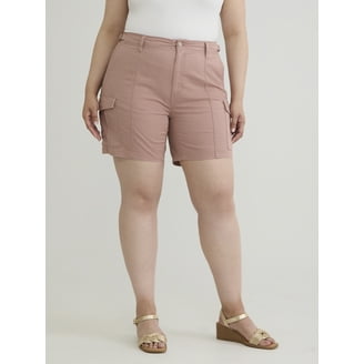 Terra & Sky Women's Plus Size Bermuda Denim Shorts, 7