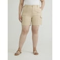 thumbnail image 1 of Terra & Sky Women's Plus High Rise Bermuda Shorts, 7" Inseam, Sizes 14W-26W, 1 of 5