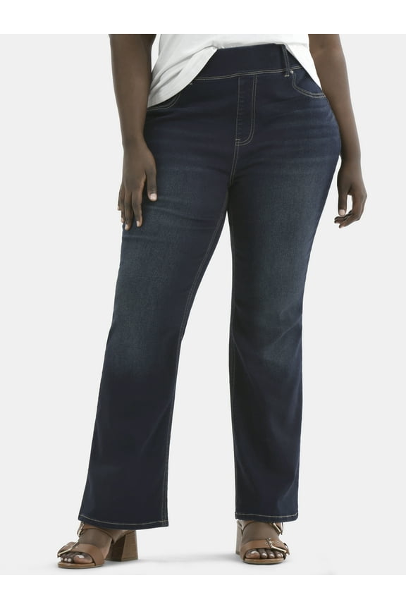 Women's Plus High Rise Bootcut Jeggings, Sizes 0X-5X