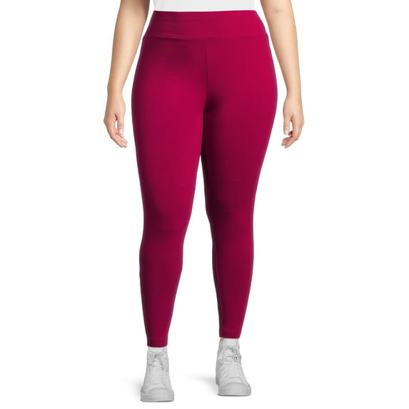 Terra & Sky Women's Plus High Waist Ankle Length Leggings, 27" Inseam, Sizes 0X-5X