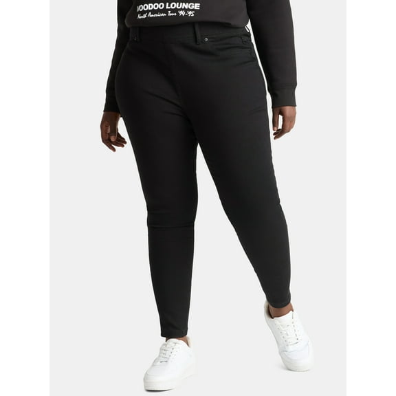 Terra & Sky Women's Plus High Rise Skinny Jegging, 28" Inseam, Sizes 0X-4X