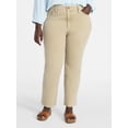 thumbnail image 1 of Terra & Sky Women's Plus Signature High Rise Straight Leg Jeans with Control Panel, Sizes 16W-28W, 1 of 5