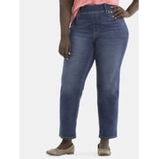 Terra & Sky Womens Plus High Rise Straight Leg Jeggings, 29 Inseam, Sizes 0X-4X