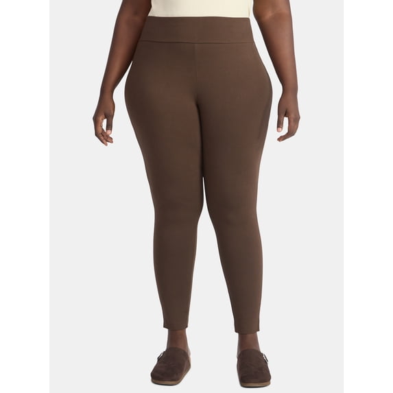 Terra & Sky Women's Plus High Waist Full Length Leggings, Sizes 0X-5X
