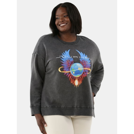 Terra & Sky Women's Plus Journey Graphic Sweatshirt, Sizes 0X-5X