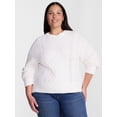 thumbnail image 1 of Terra & Sky Women's Plus Knit Crewneck Pullover Sweater, Midweight, Sizes 0X-5X, 1 of 5