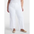 thumbnail image 1 of Terra & Sky Women's Plus Mid Rise Wide Leg Ankle Cut Hem Jeans, 26" Inseam, Sizes 16W-24W, 1 of 5