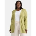 thumbnail image 1 of Terra & Sky Women's Plus Open-Front Cardigan, Lightweight, Sizes 0X-4X, 1 of 5