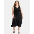 thumbnail image 1 of Terra & Sky Women's Plus Peplum Midi Dress, Sizes 0X-4X, 1 of 4