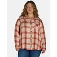 thumbnail image 1 of Terra & Sky Women's Plus Plaid Button-Down Shirt, Sizes 0X-5X, 1 of 5