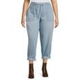thumbnail image 1 of Terra & Sky Women's Plus Pull On Boyfriend Jeans, 1 of 5