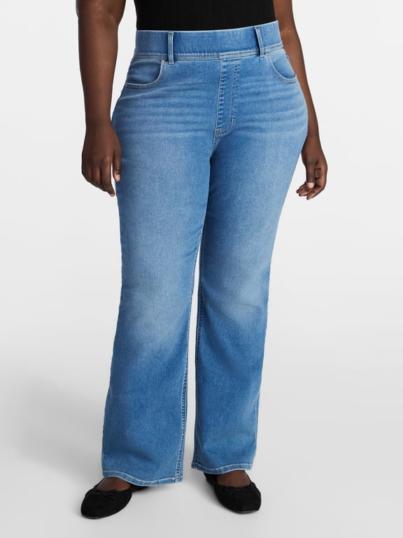 Women's Plus Size Pull On High Rise Bootcut Jeggings, 31" Inseam, Sizes 0X-4X