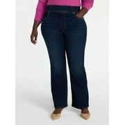 Women's Plus Size Pull On High Rise Bootcut Jeggings, 31" Inseam, Sizes 0X-4X